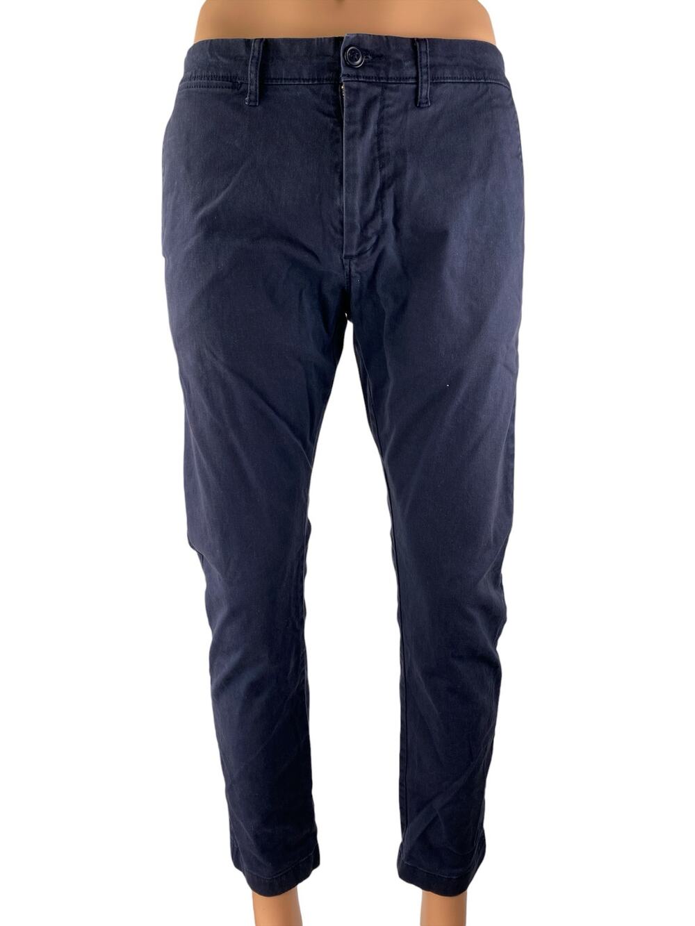 J.Crew Men's Blue Twill High Rise Straight  Khaki Chino Trouser Pants Size 31
